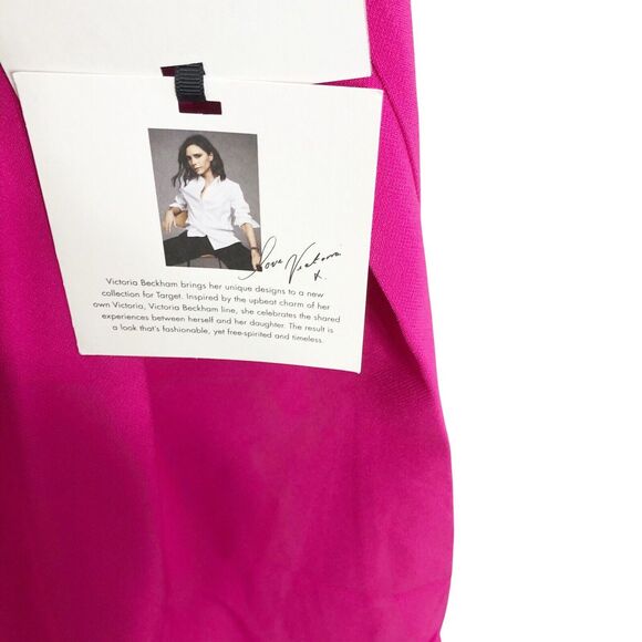 Victoria Beckham for Target 2X Pink Mini Dress White Trim Mod NWT - Picture 7 of 12